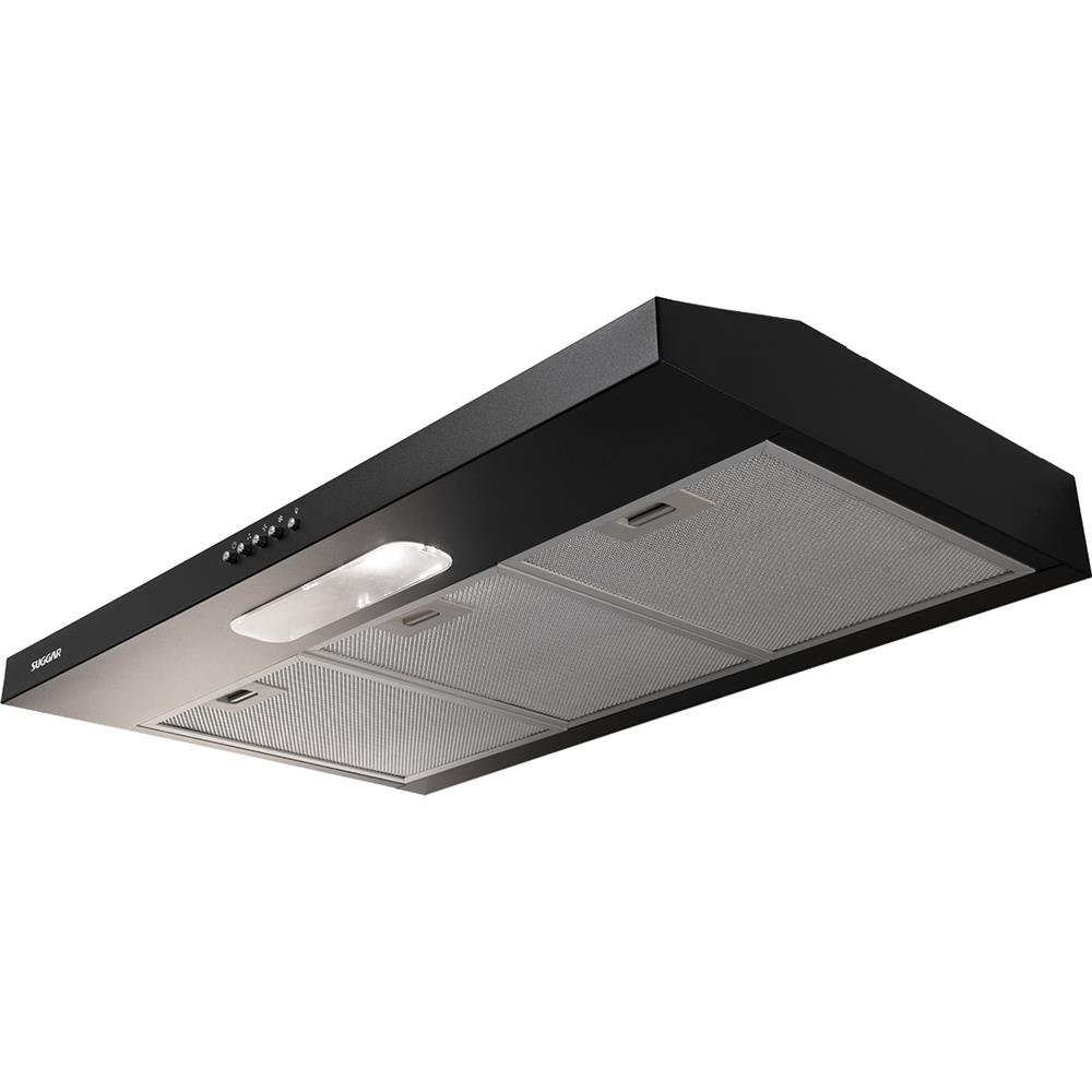 Depurador Slim Suggar Dps182pt 80cm 3 Velocidades Preto 220v