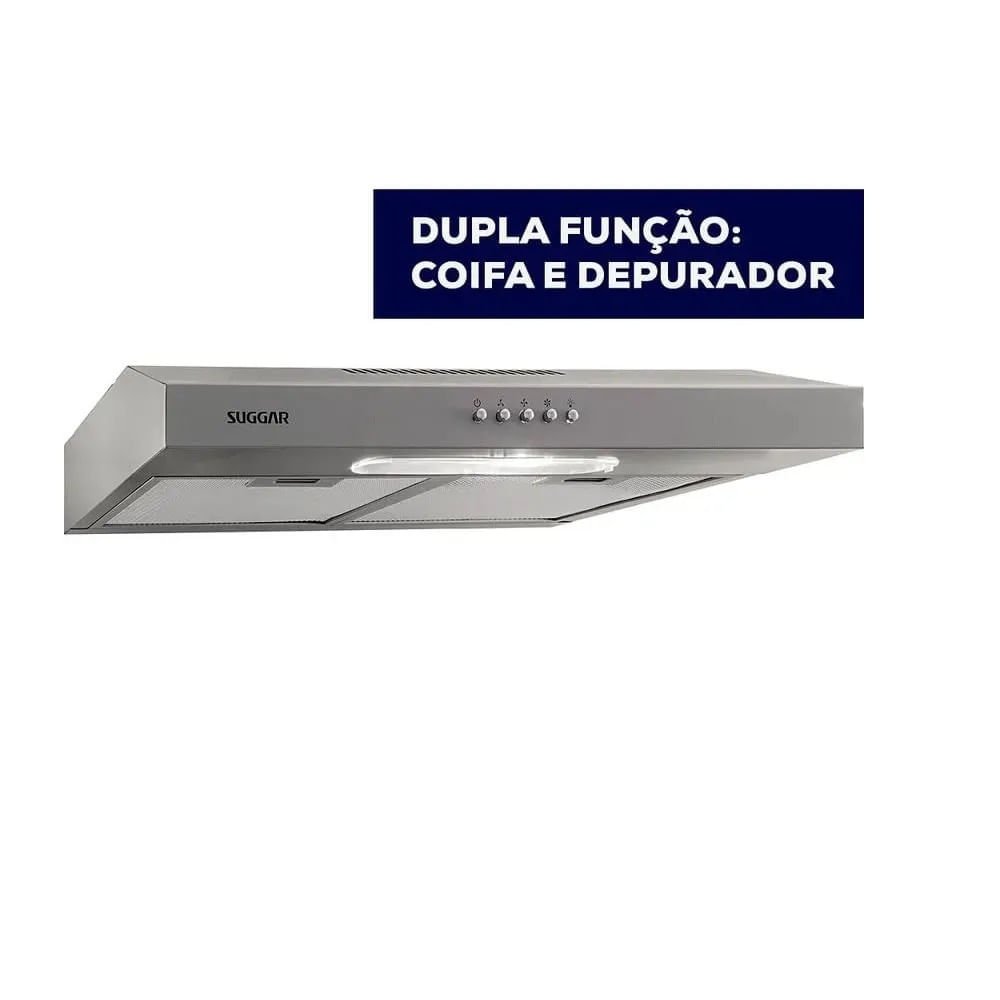 Depurador de Ar Suggar Slim 60cm Prata DPS162PR ¿ 220 Volts