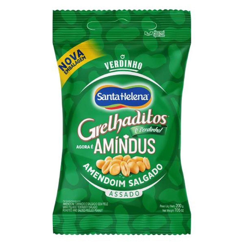 Grelhaditos Amendoim Sem Pele Salgado 200G Pacote