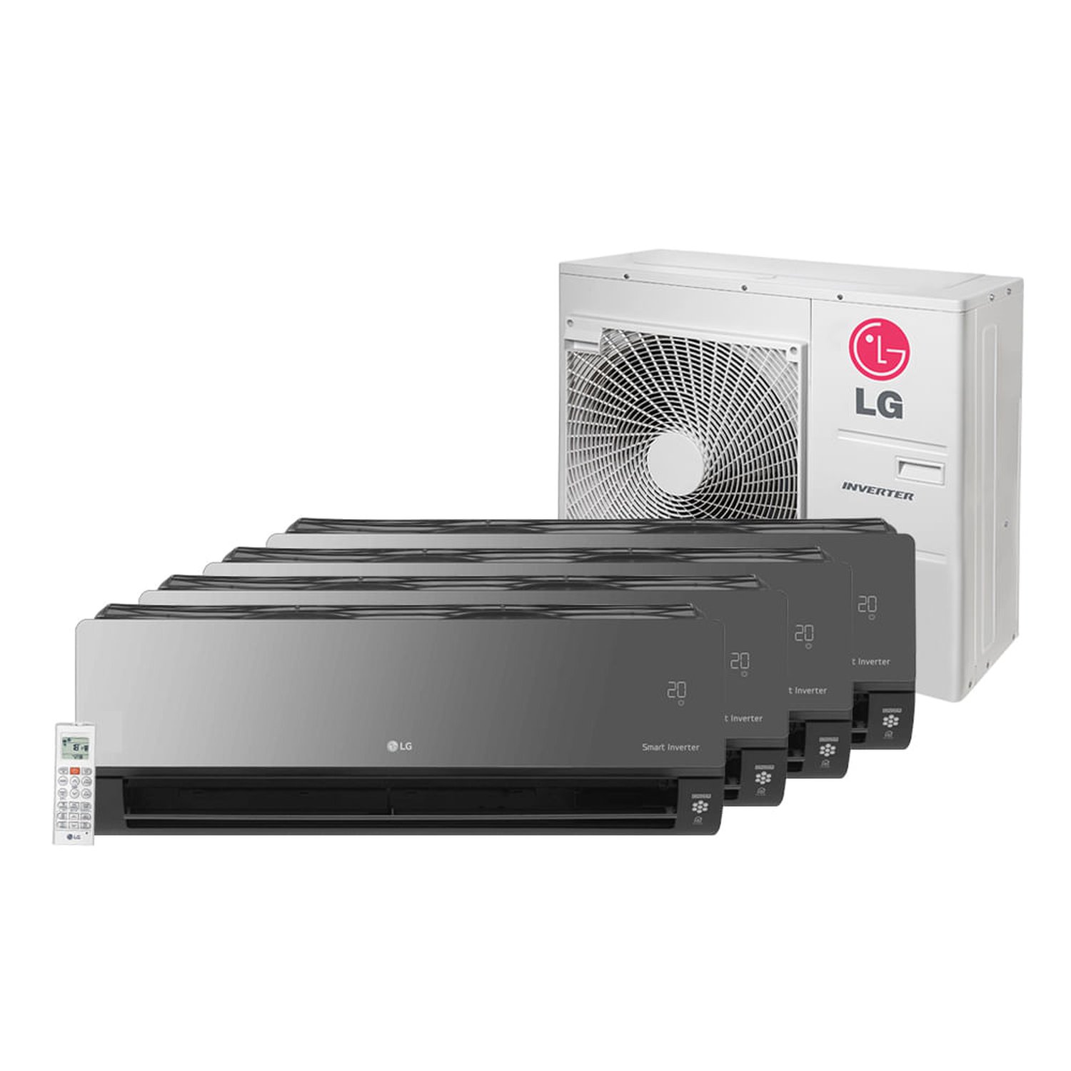 Ar Condicionado Multi Split Inverter LG Artcool 3x9000 + 1x24000 BTU/h Quente e Frio A5UW48GFA1.AWGZBRZ ¿ 220 Volts