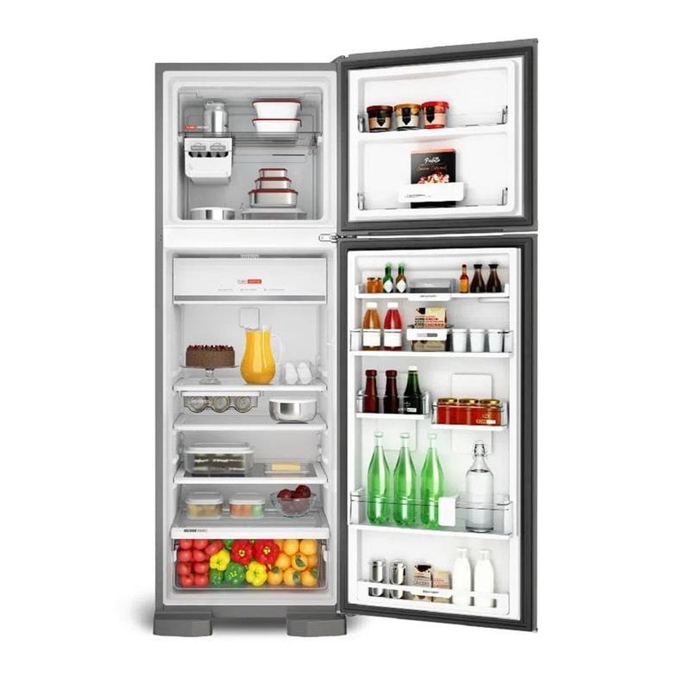 Refrigerador Brastemp 400 Litros Frost Free Duplex com Freeze Control Inox BRM54JK - 127 Volts
