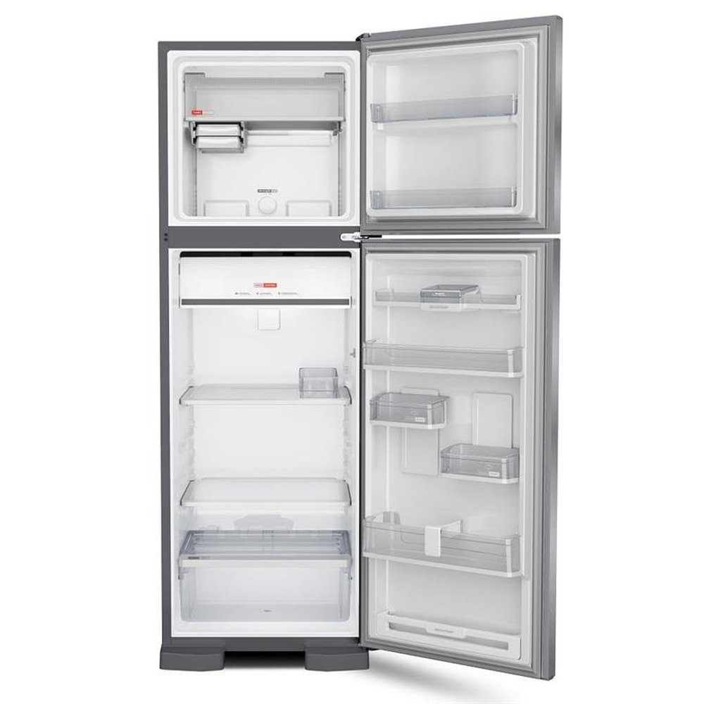 Refrigerador Brastemp 400 Litros Frost Free Duplex com Freeze Control Inox BRM54JK - 127 Volts