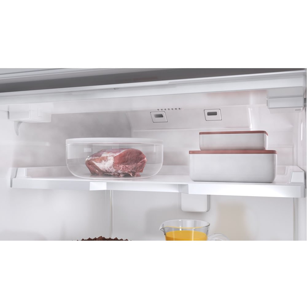 Refrigerador Brastemp 400 Litros Frost Free Duplex com Freeze Control Inox BRM54JK - 127 Volts
