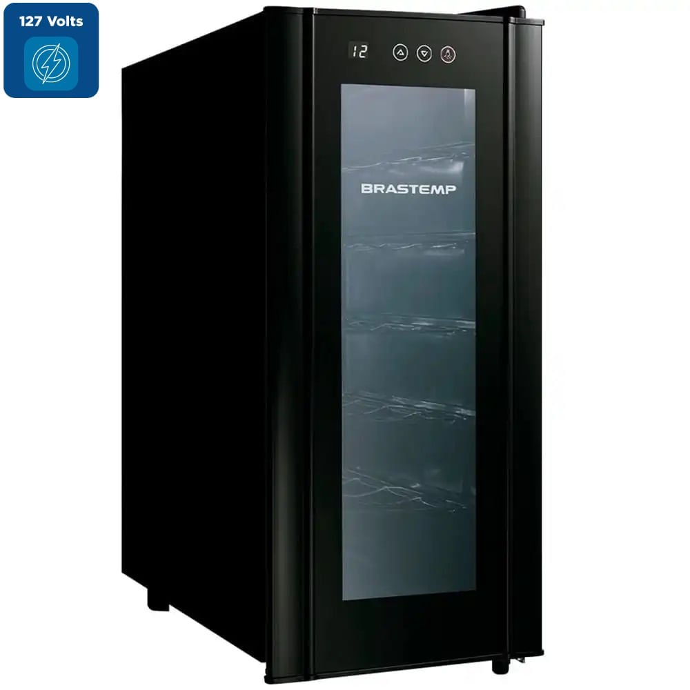 Adega Brastemp 12 Garrafas com Painel Touch Preta BZC12BE ¿ 127 Volts