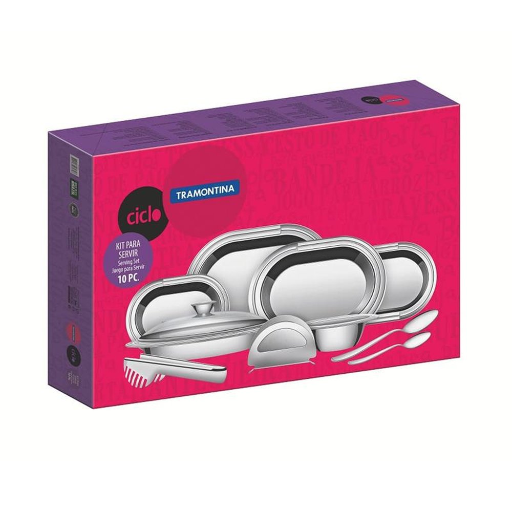Kit para Servir Tramontina 10 Peças Ciclo em Aço Inox