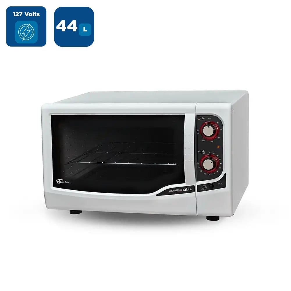 Forno Elétrico Fischer 44 Litros Gourmet Grill Branco - 127 Volts
