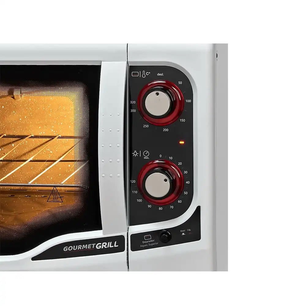 Forno Elétrico Fischer 44 Litros Gourmet Grill Branco - 127 Volts