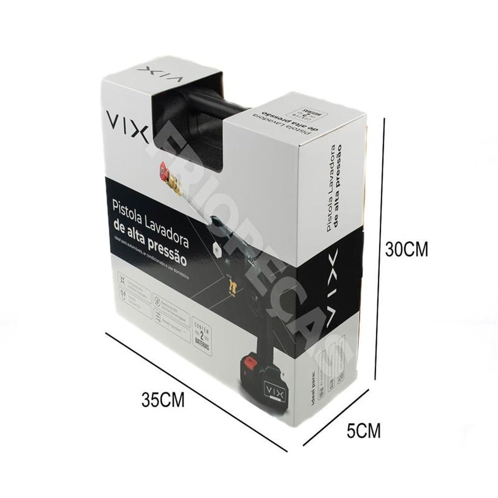 Pistola Lavadora Alta Pressão Vix Portátil com 1 Bateria ¿ 12V