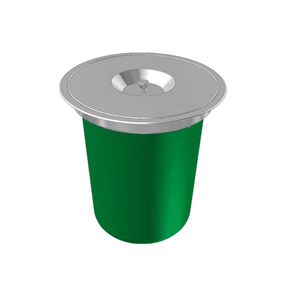 Lixeira de Sobrepor Franke 12 Litros Redonda com Balde Removível Inox