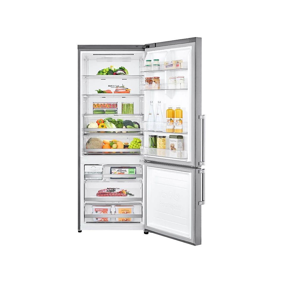 Refrigerador Smart LG 451 Litros Bottom Freezer Inverter Aço Escovado GC-B659BSB1.ANSGSBS ¿ 220 Volts