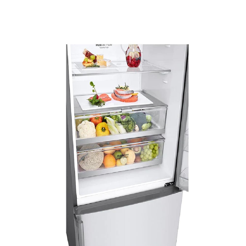Refrigerador Smart LG 451 Litros Bottom Freezer Inverter Aço Escovado GC-B659BSB1.ANSGSBS ¿ 220 Volts