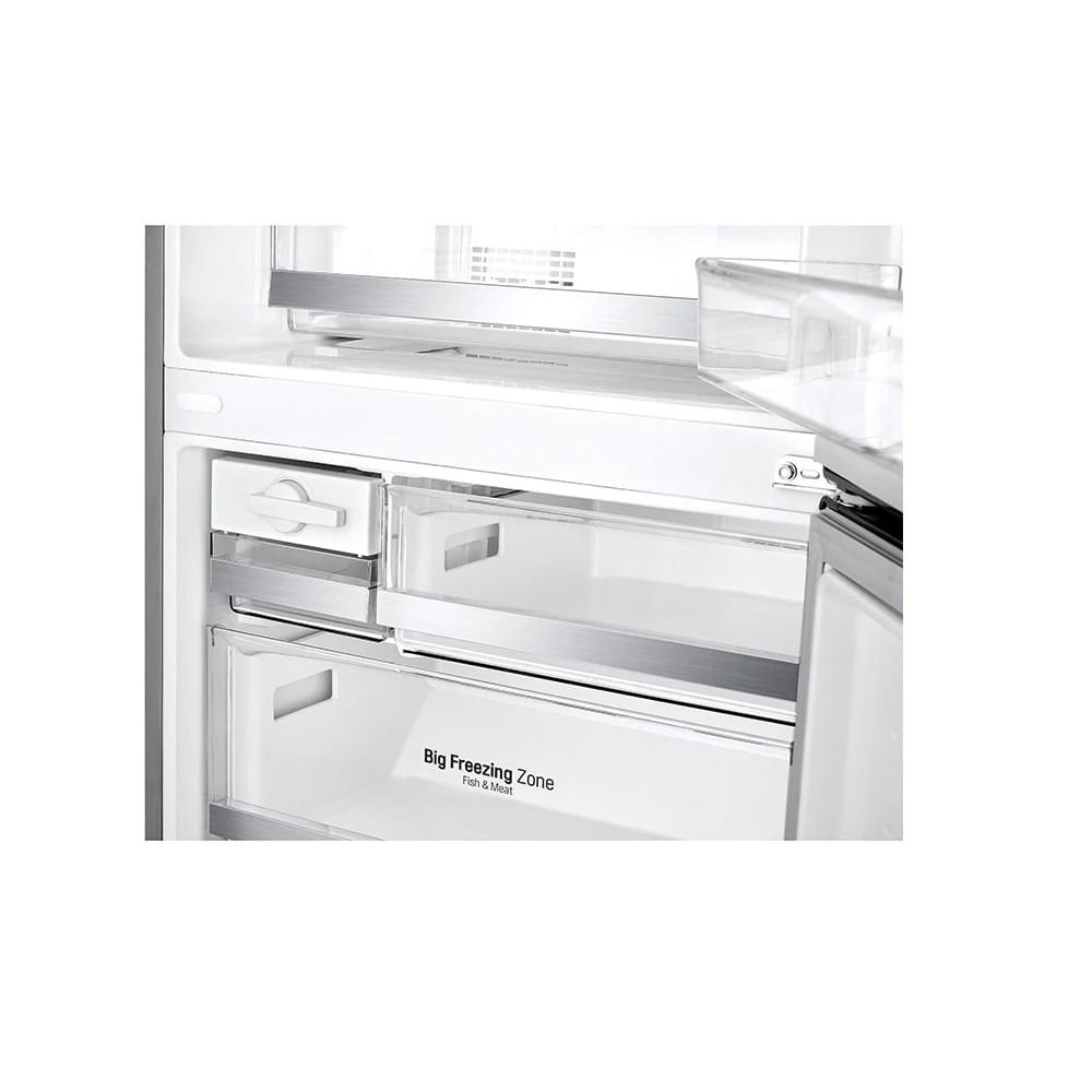 Refrigerador Smart LG 451 Litros Bottom Freezer Inverter Aço Escovado GC-B659BSB1.ANSGSBS ¿ 220 Volts