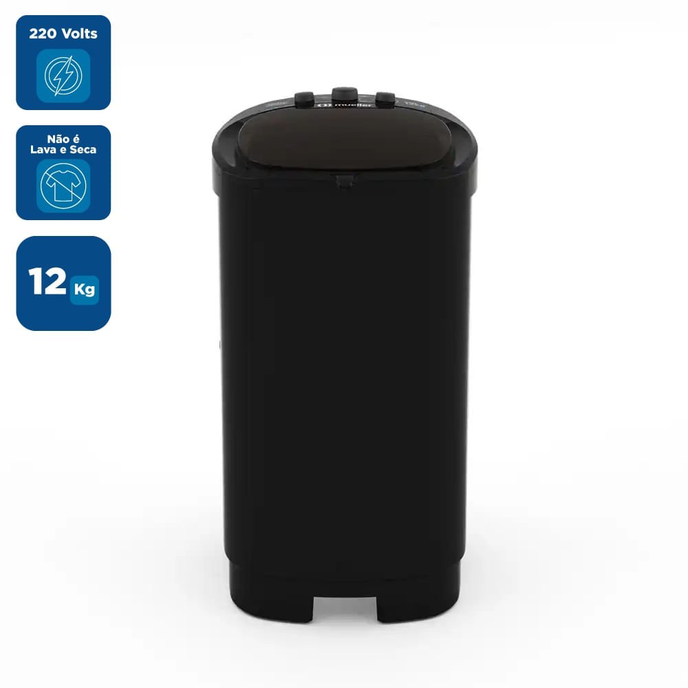 Lavadora De Roupas Mueller 12kg Family Aquatec Preta ¿ 220 Volts