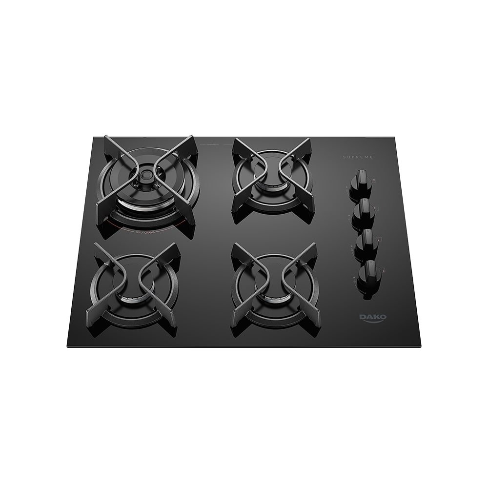Fogão Cooktop 4 Bocas Dako SUPREME - Preto, Bivolt