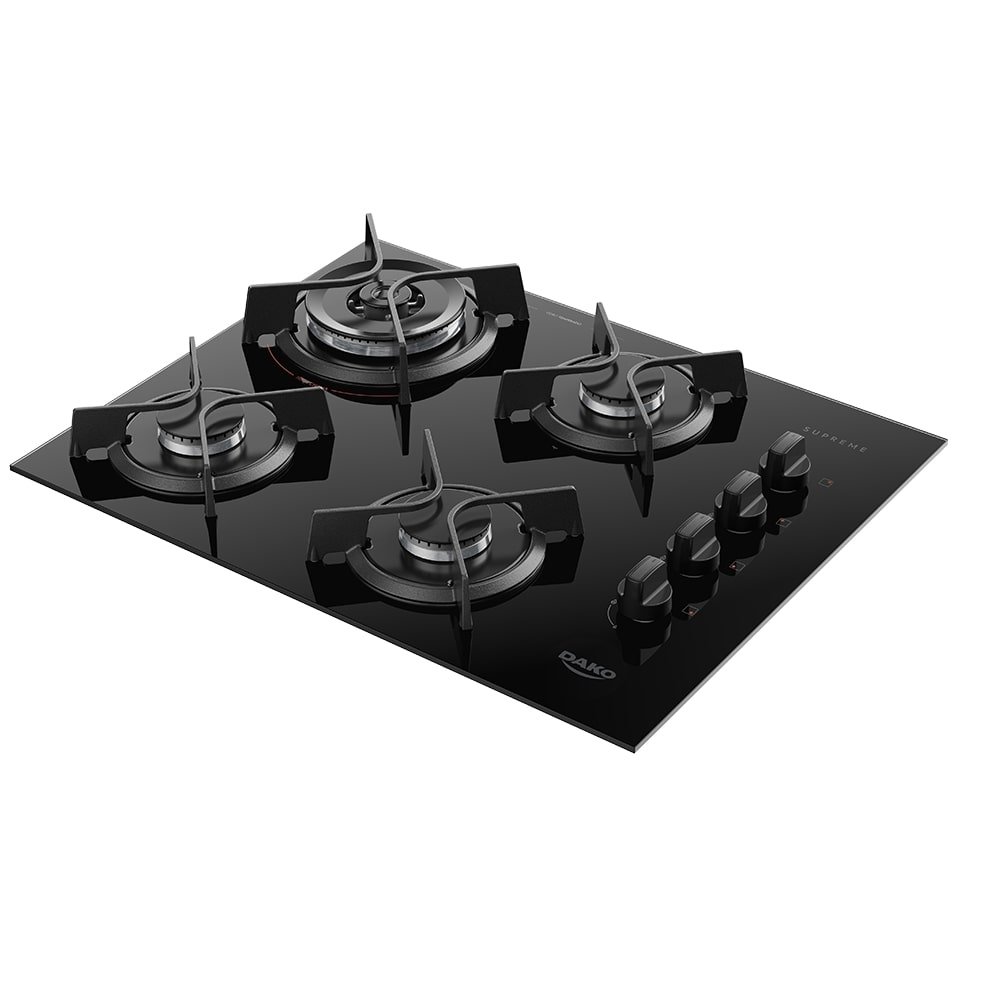 Fogão Cooktop 4 Bocas Dako SUPREME - Preto, Bivolt