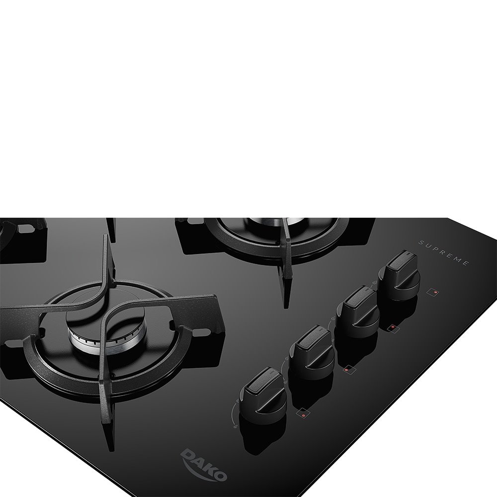 Fogão Cooktop 4 Bocas Dako SUPREME - Preto, Bivolt