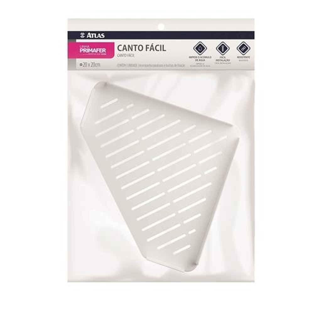 Cantoneira Plástico Atlas Canto Fácil 20x20cm PR5014-2 Branco