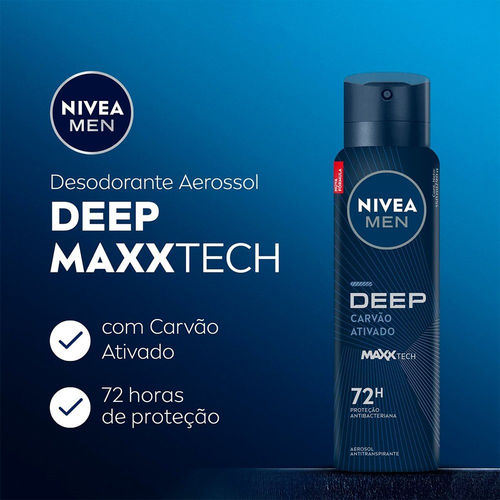 Desodorante Nivea Aerossol Masculino Deep Original 150ml