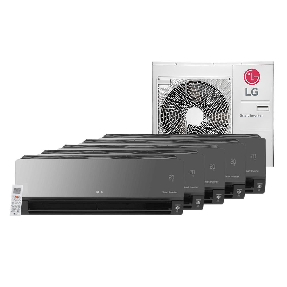 Ar Condicionado Multi Split Inverter LG Artcool 9000 + 3x12000 + 24000 BTU/h Quente e Frio AMNW09GSJR0.EMBTBRZ ¿ 220 Volts