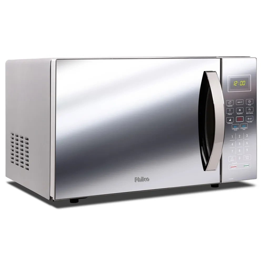 Micro-ondas Philco 34 Litros Espelhado Branco PMO34EB ¿ 220 Volts