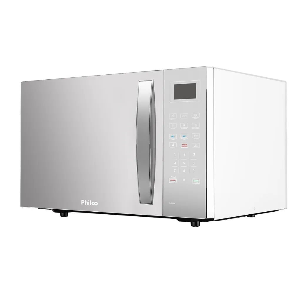 Micro-ondas Philco 34 Litros Espelhado Branco PMO34EB ¿ 220 Volts