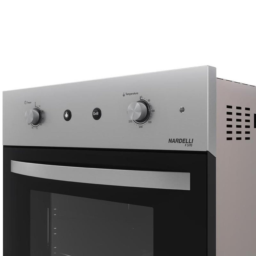 Forno Elétrico de Embutir Nardelli 57 Litros Preto e Inox N570 - 127 Volts