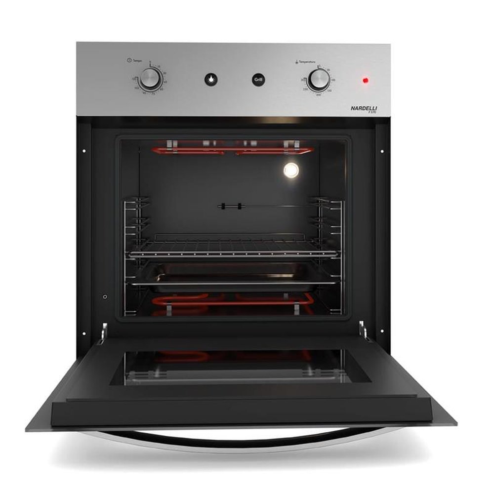 Forno Elétrico de Embutir Nardelli 57 Litros Preto e Inox N570 - 127 Volts