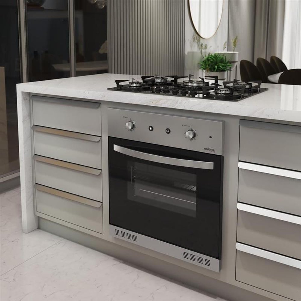 Forno Elétrico de Embutir Nardelli 57 Litros Preto e Inox N570 - 127 Volts