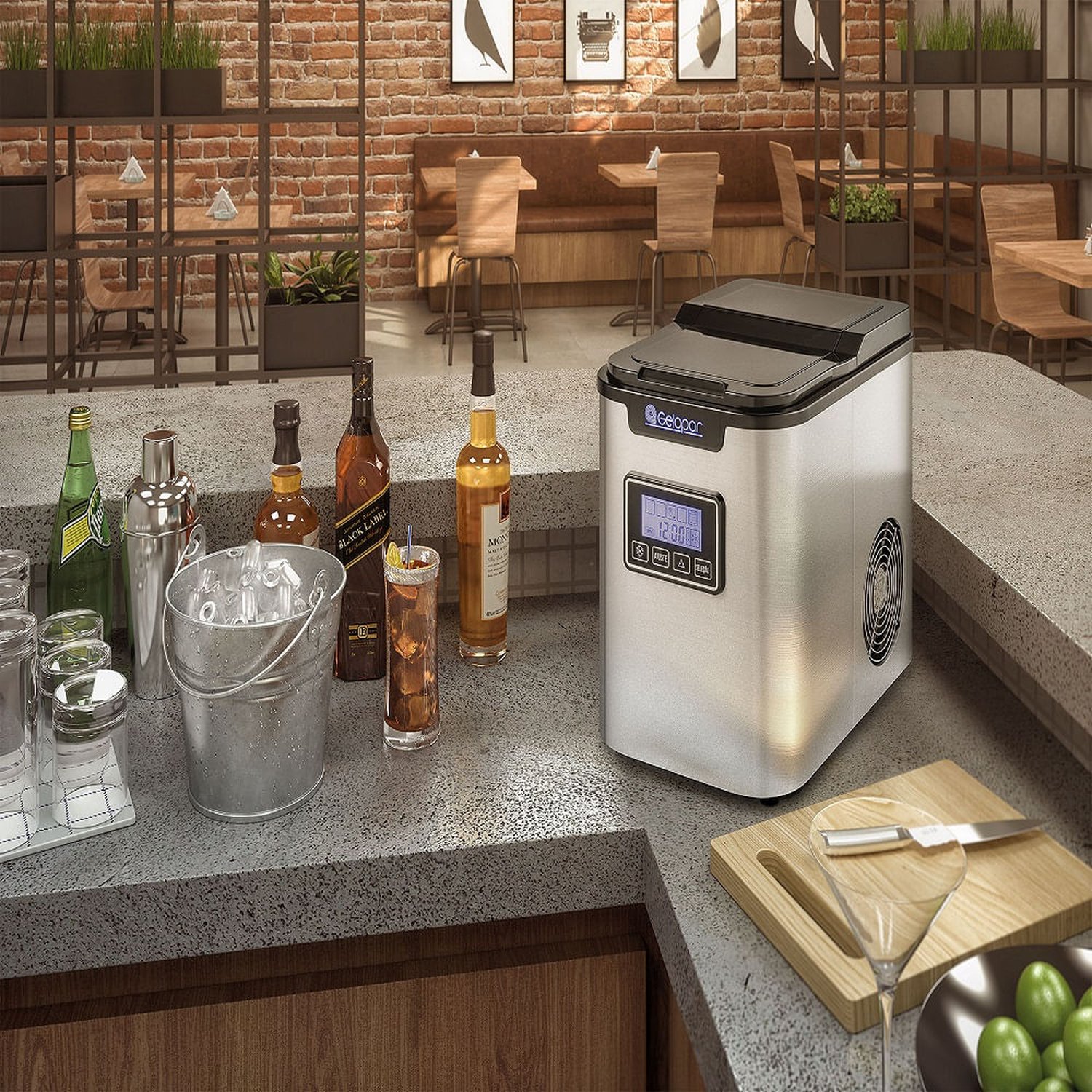 Máquina De Gelo Gelopar 2,2 Litros Inox Gmgd15ai ¿ 127 Volts Máquina De Gelo Gelopar 2,2 Litros Inox Gmgd15ai ¿ 127 Volts