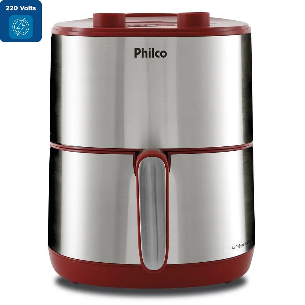 Fritadeira Philco Air Fry 4 Litros Redstone Vermelha PFR10VI - 220 Volts