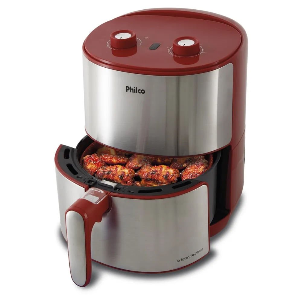 Fritadeira Philco Air Fry 4 Litros Redstone Vermelha PFR10VI - 220 Volts