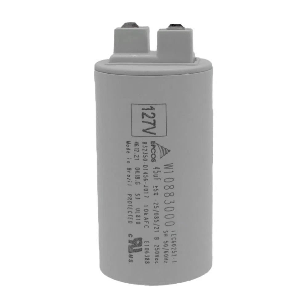 Capacitor Brastemp 45uF W11574386 - 127 Volts