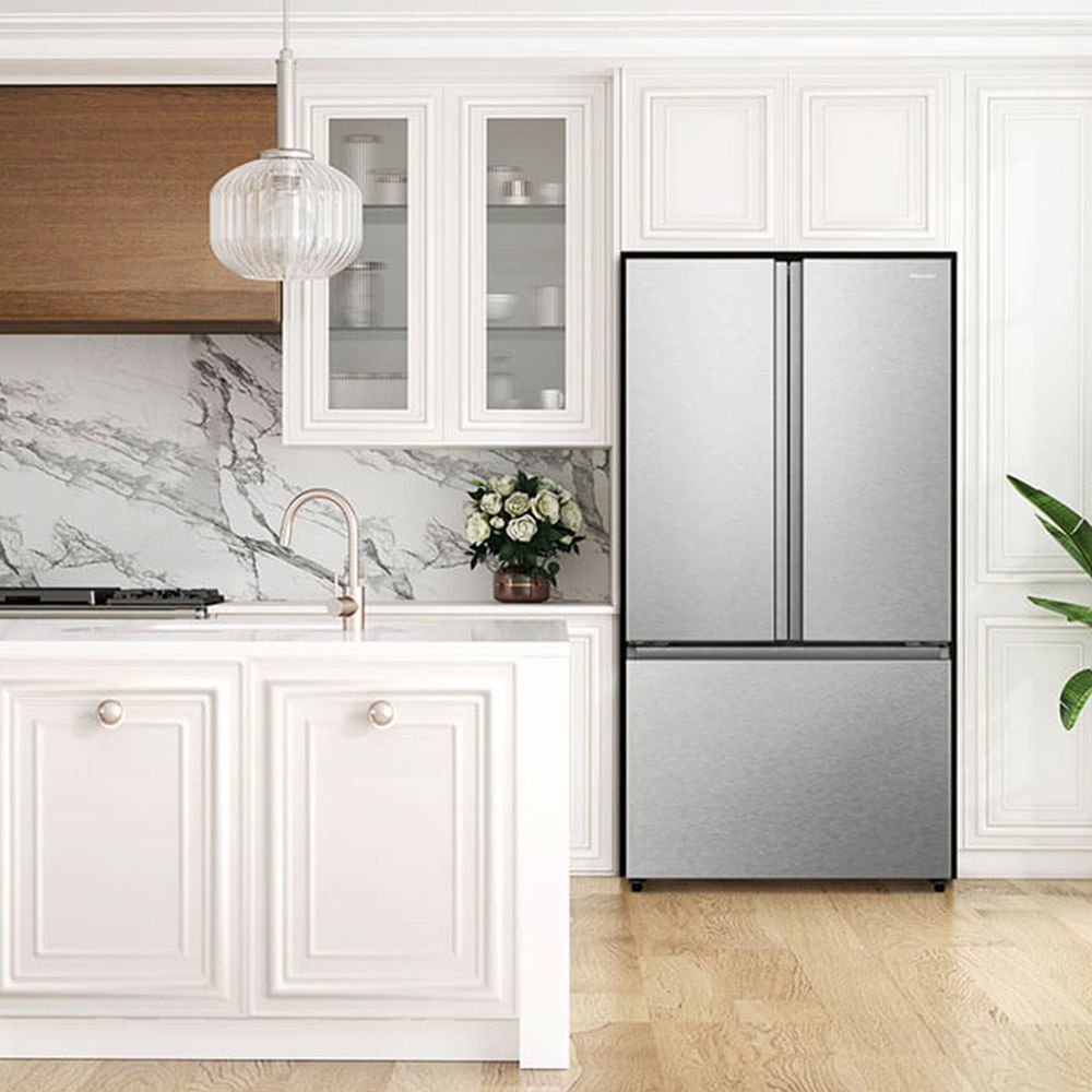 Refrigerador Hisense 520 Litros French Door Inox BCD-543W - 127 Volts