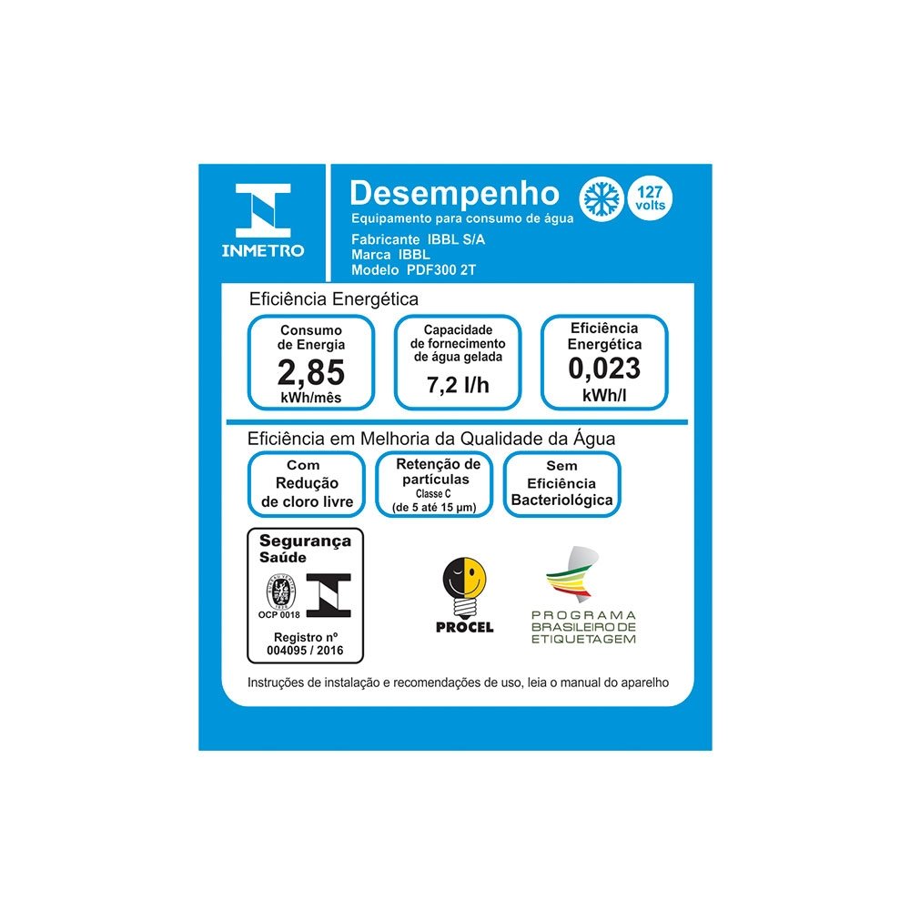 Bebedouro de Água de Pressão IBBL BDF 300, 2 torneiras acessíveis com Compressor, Prata, 110V