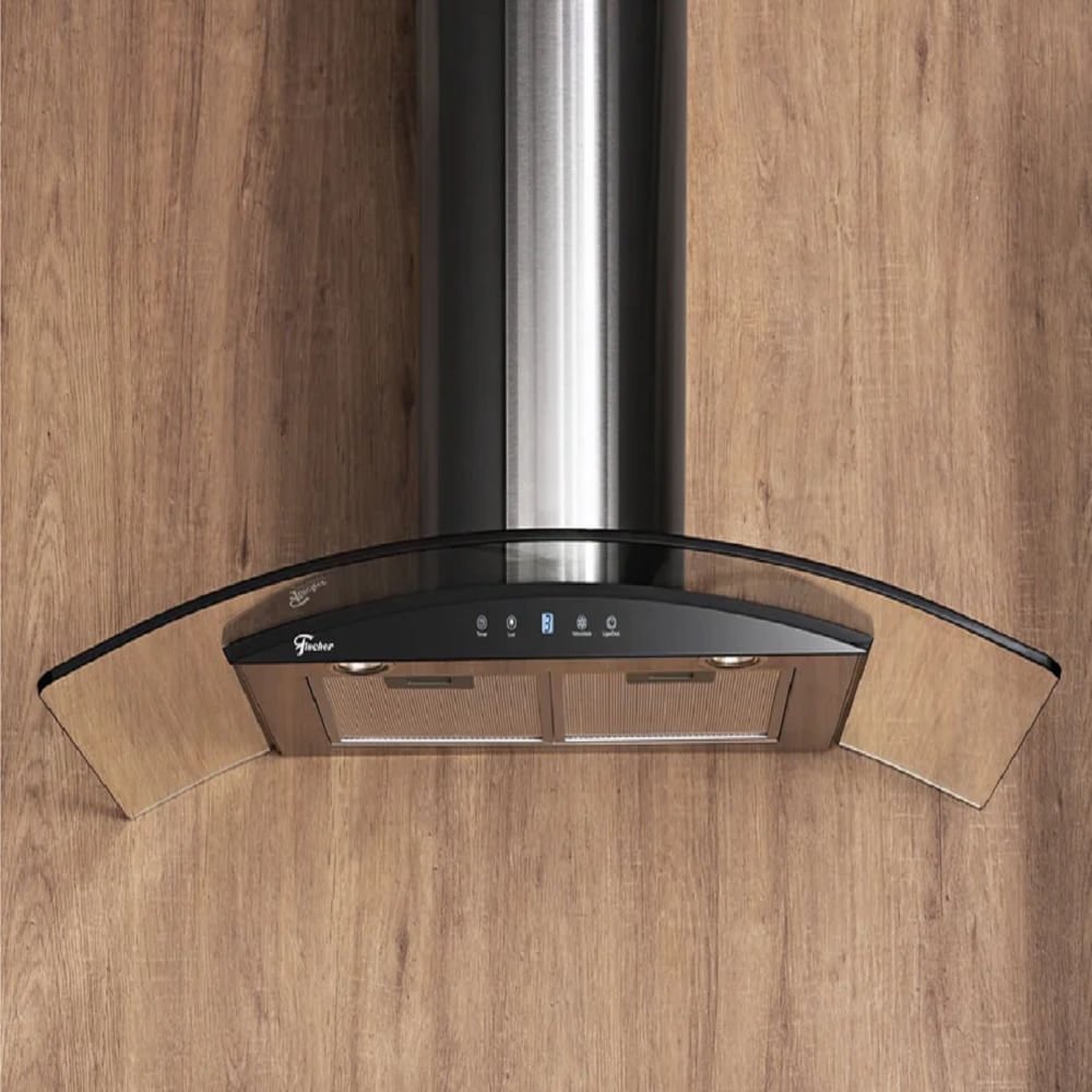 Coifa de parede Fischer Talent Touch 90 cm Vidro Digital - 127 Volts