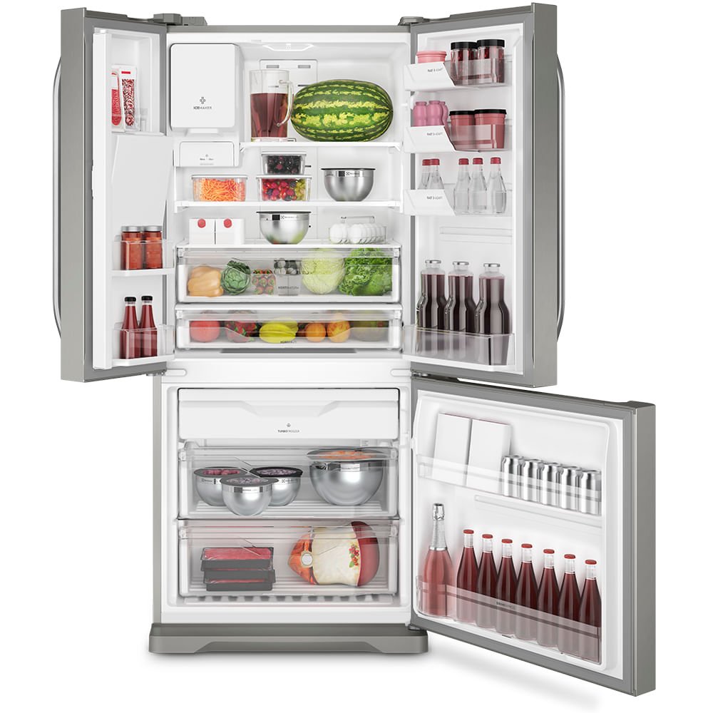 Refrigerador Electrolux Inverter Multi Door 538 Litros Inox DM85X - 220 Volts