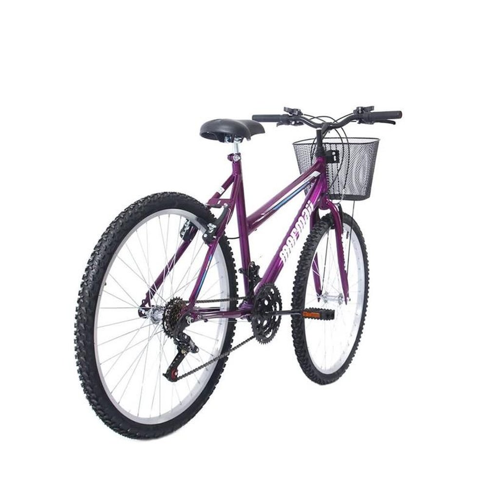 Bicicleta Mormaii Aro 26 Safira com Cesta Violeta