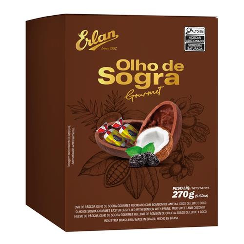 Ovo de Páscoa Olho de Sogra Gourmet 270g - Caixa com 12 Unidades