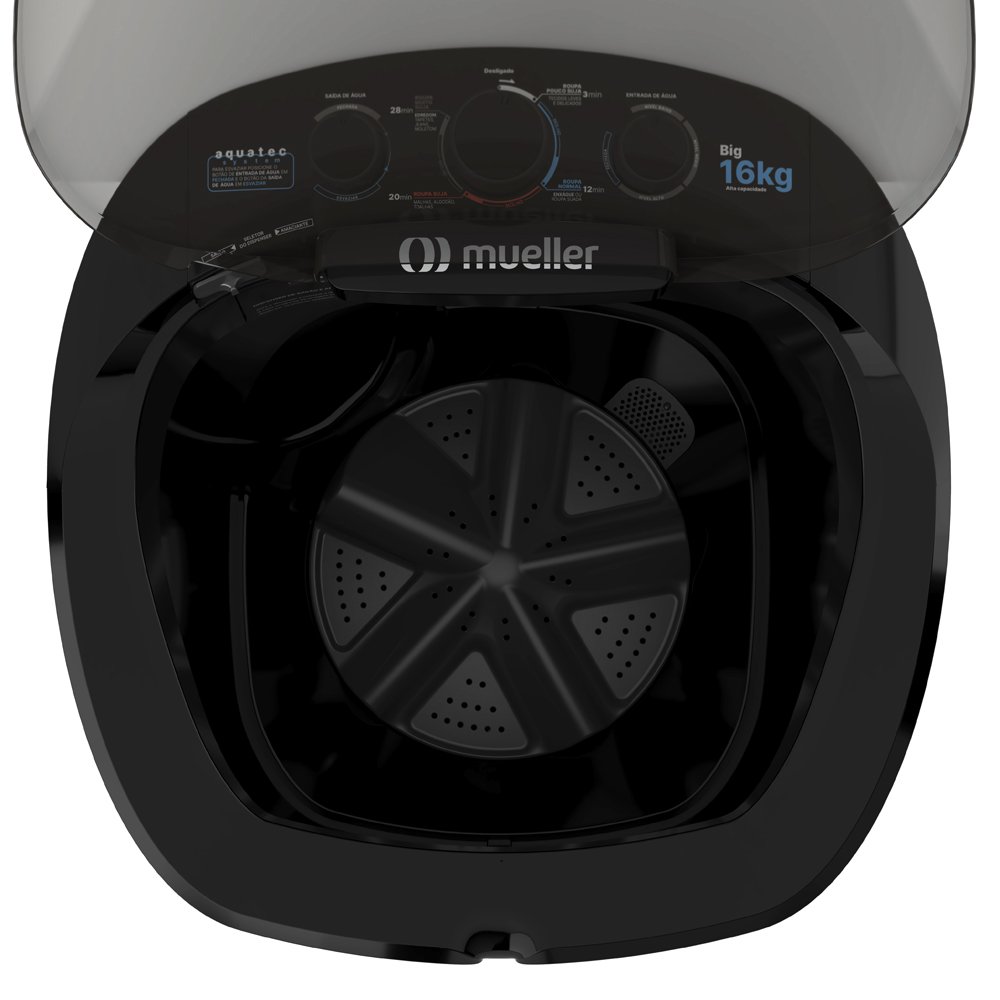 Tanquinho Mueller 16kg Big Aquatec Preto - 220V