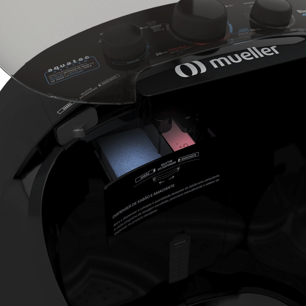 Tanquinho Mueller 16kg Big Aquatec Preto - 220V
