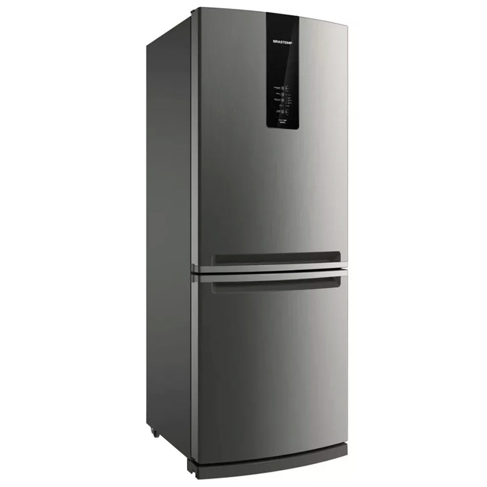 Geladeira/Refrigerador Brastemp 443 Litros BRE57AK, Frost Free, 2 Portas, Inverse, com Turbo Ice, Inox, 110V