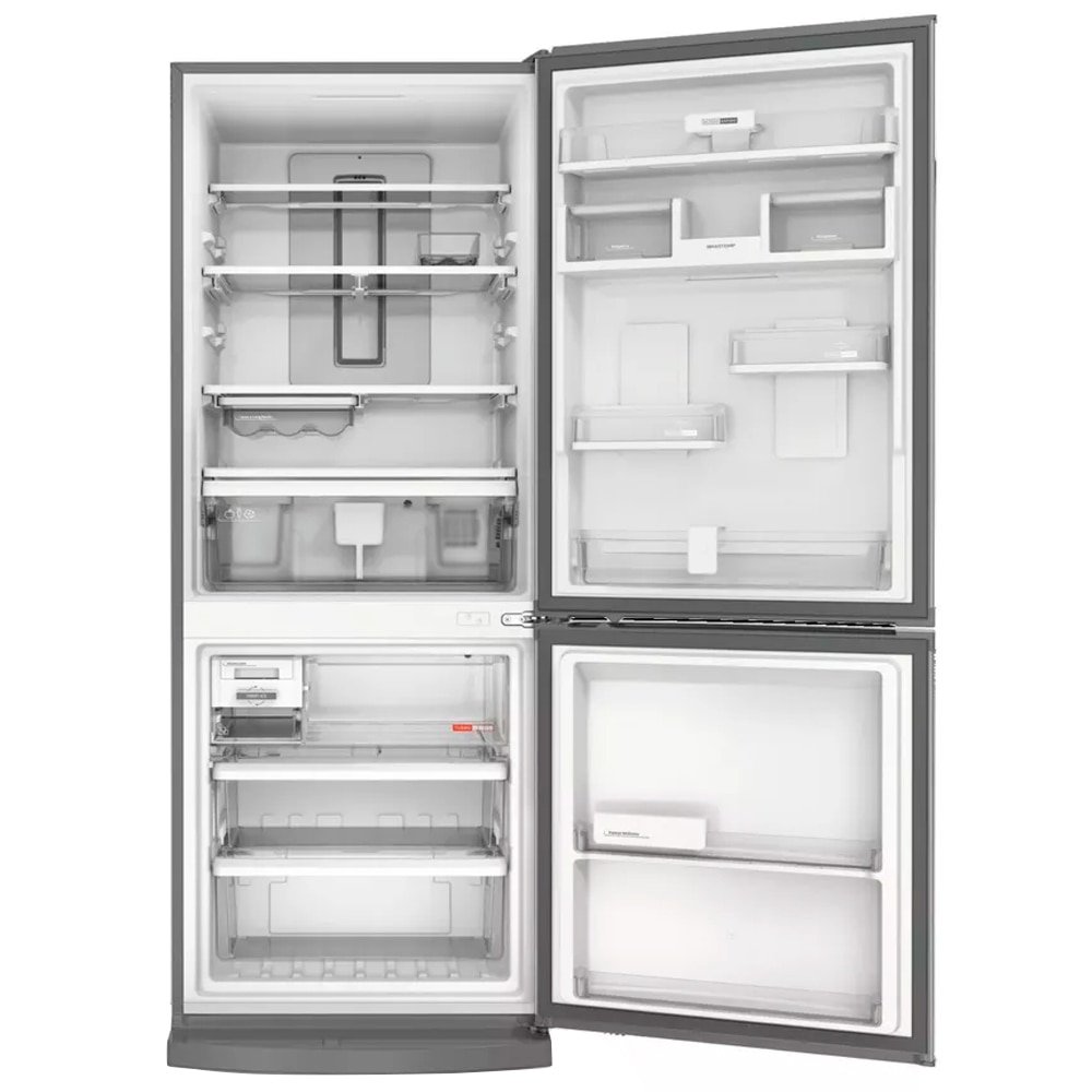 Geladeira/Refrigerador Brastemp 443 Litros BRE57AK, Frost Free, 2 Portas, Inverse, com Turbo Ice, Inox, 110V