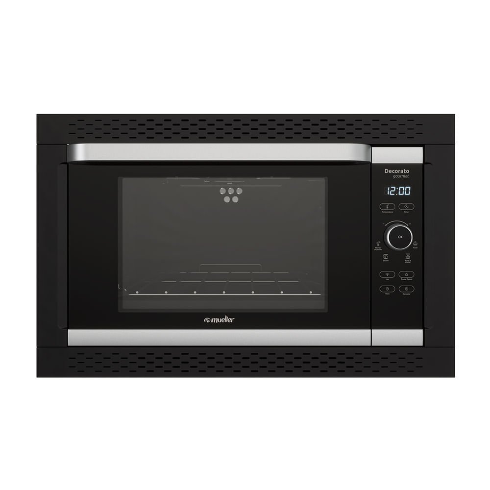 Forno Elétrico de Embutir Mueller 44 Litros Preto Decorato Gourmet ¿ 127 Volts