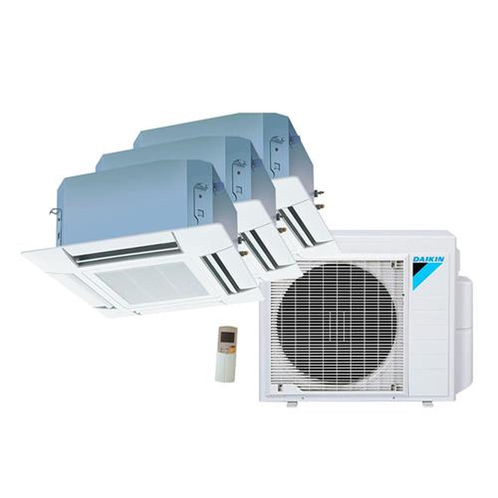 Ar Condicionado Multi Split Cassete 4 Vias Inverter Daikin 3x12000 BTU/h Quente e Frio Monofásico 3MXS24PMVM - 220 Volts Ar Condiciona