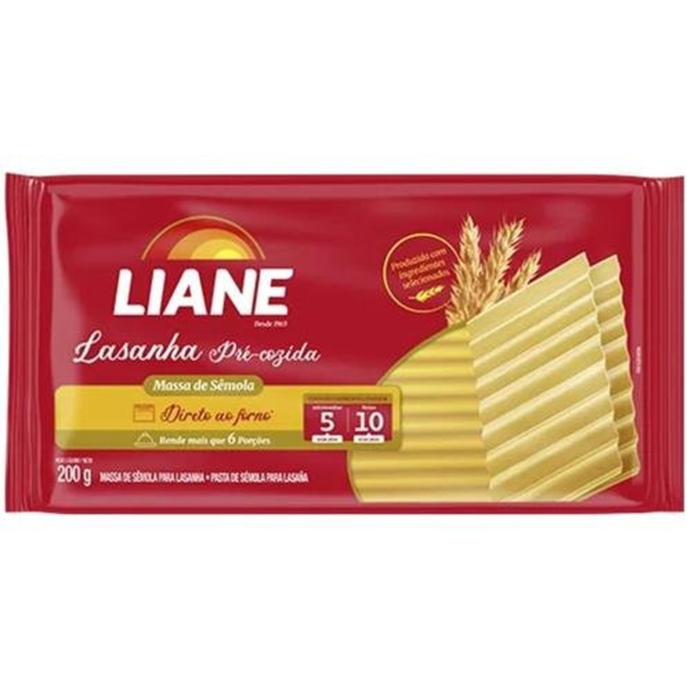 Macarrao Liane Lasanha Semola 2X12X200Gramas