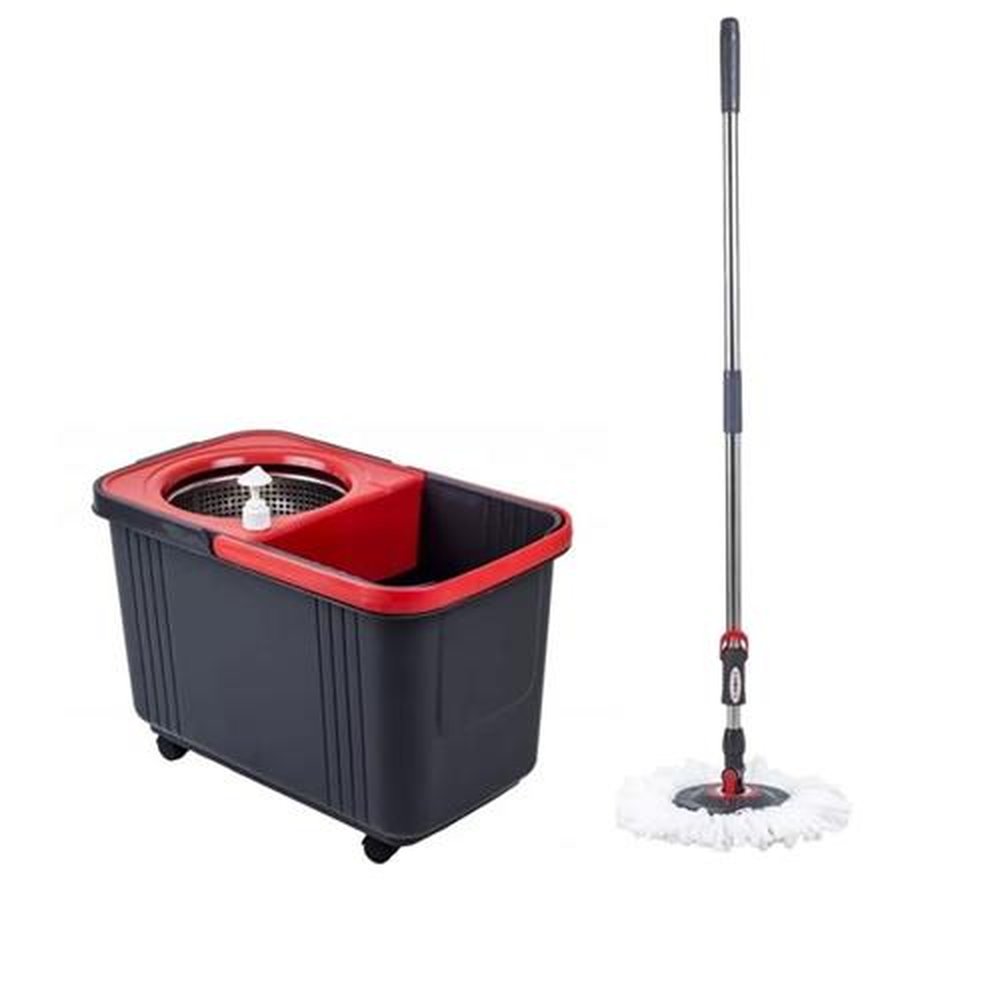 Balde Espremdor Com Mop Inox 8L Superpro Referencia SP9090.