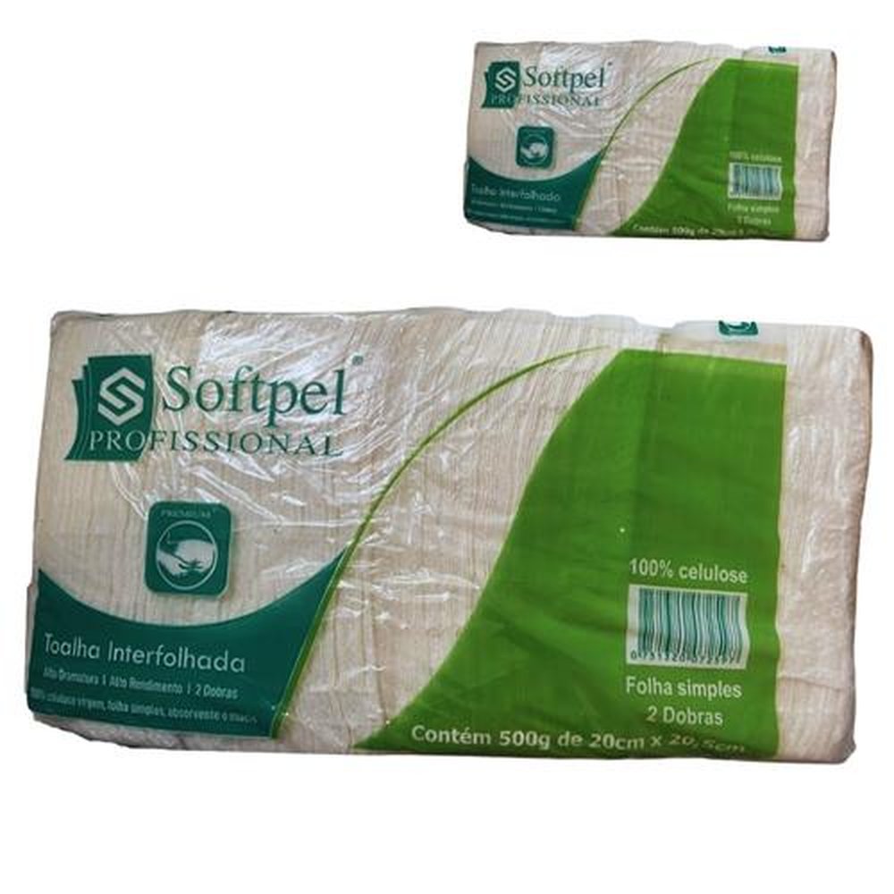 Papel Toalha Nc Softpel Interfolhas 20.5X20 100&#37;Celulose