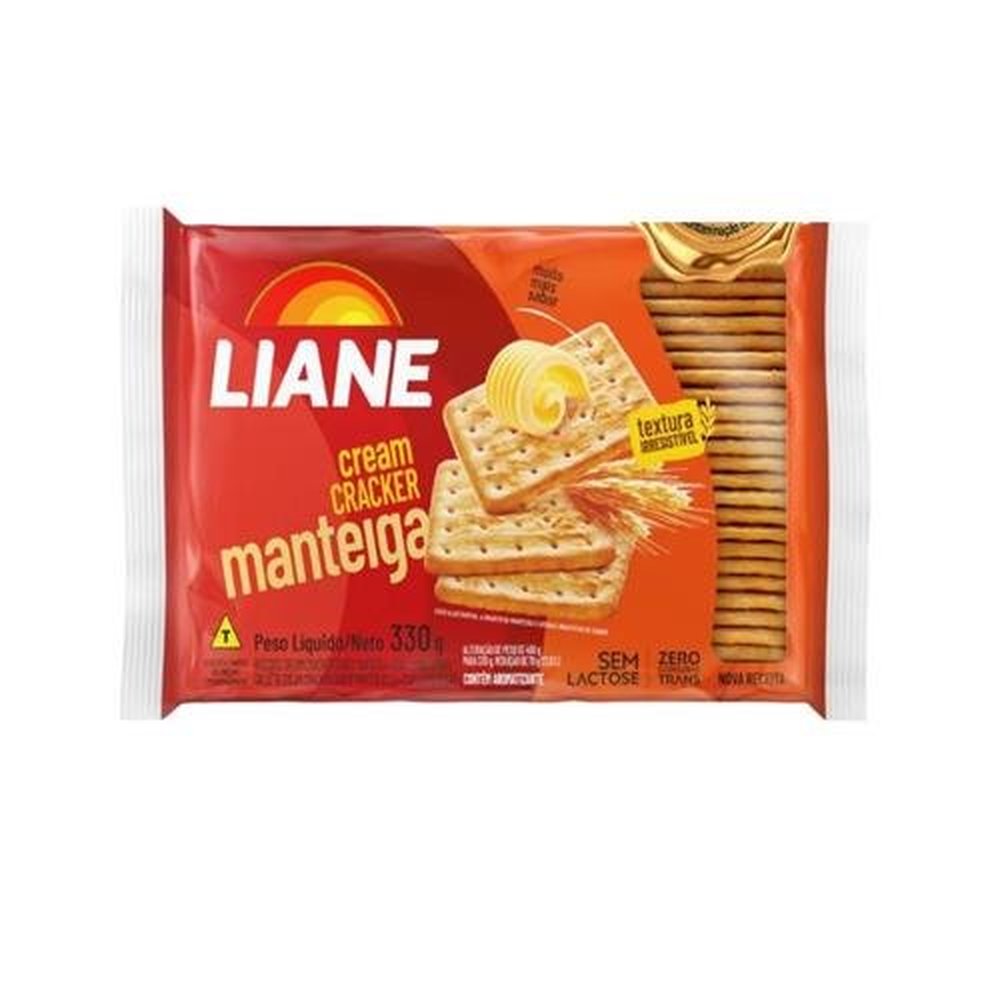 Biscoito Liane Cream Cracker Manteiga 30X330Gramas