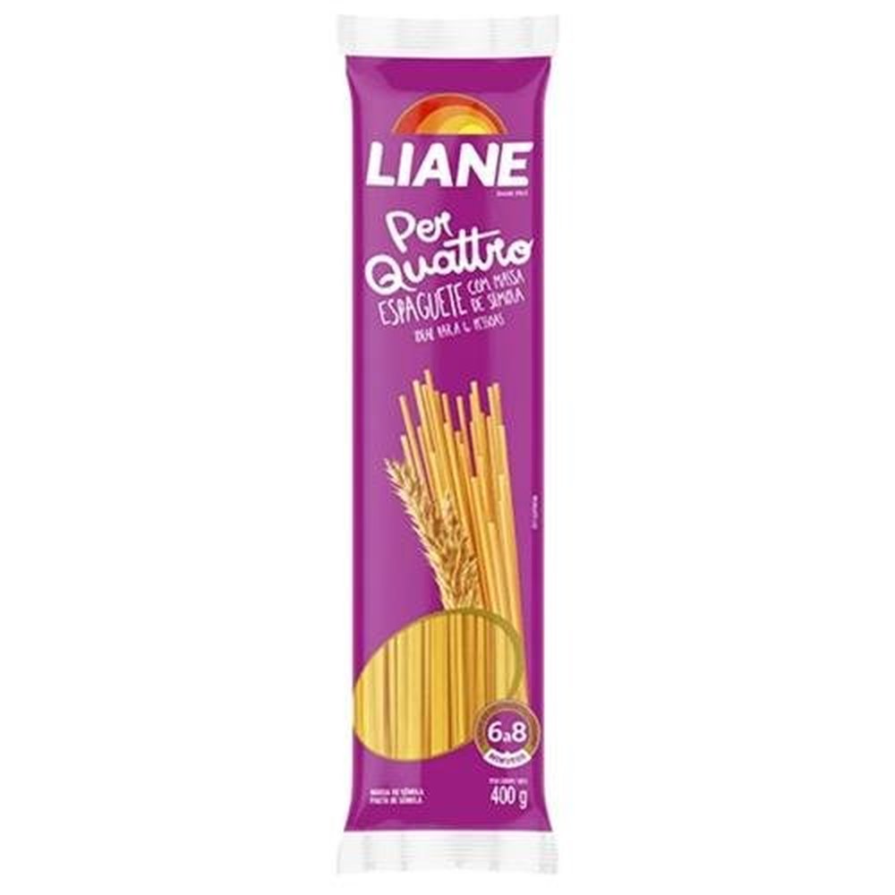 Macarrao Liane Per Quattro Espaguete Semola 30X400Gramas