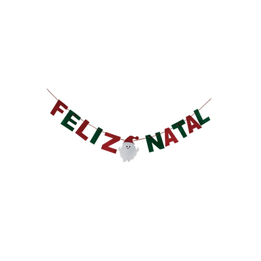 Faixa Feliz Natal Tecido Horizontal 150X10
